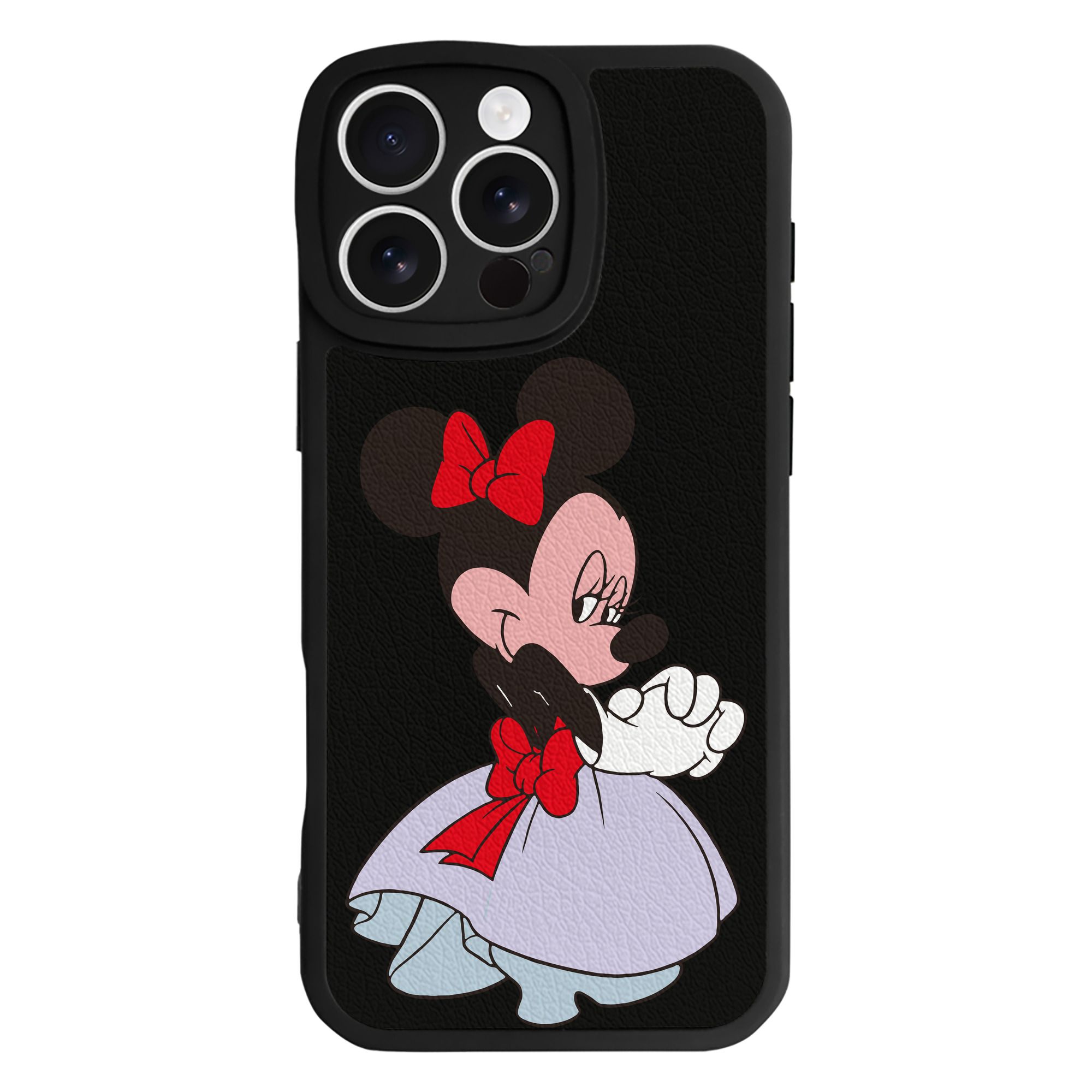 （画像用） ミッキーマウス Mickey Mouse 【iPhone 16シリーズ対応】シリコンスマホケース（レザー調） 材質：シリコン